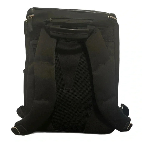 Venque Amsterdam Water Resistant 15” Laptop Backpack fabric Real Leather Top 19L - Picture 4 of 16